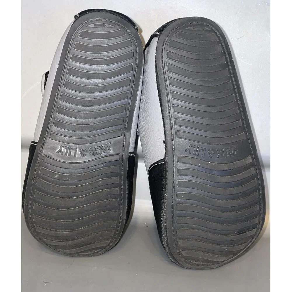 Jack and Lily Infant‎ Shoes Leather moccasin sz 30-36 Months Gray and Black